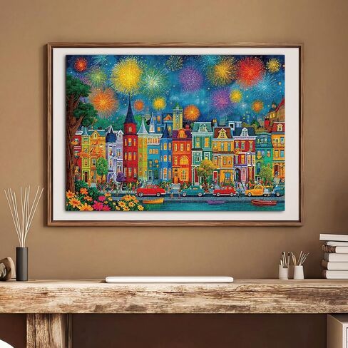 KAAYEE Puzzles for Adults 1000 Pieces, Paper Square Jigsaw Puzzles 1000 Piece, Impossible Hard Difficult Challenging Puzzle for Adults Birthday Home Decor (Brilliant Nightfire) in Saudi Arabia