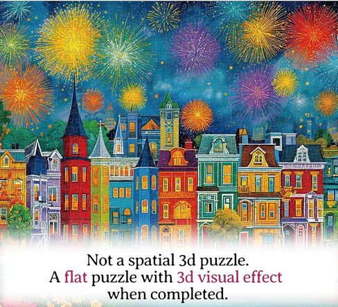 KAAYEE Puzzles for Adults 1000 Pieces, Paper Square Jigsaw Puzzles 1000 Piece, Impossible Hard Difficult Challenging Puzzle for Adults Birthday Home Decor (Brilliant Nightfire) in Saudi Arabia