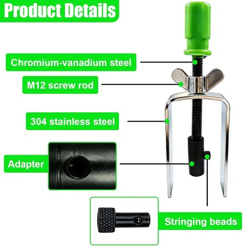 Car Steering Wheel Lock Plate Remover, Automotive Lock Plate Snap Rings Repair Kit with 9/16''-18 Reversible Adapter, Vehicle Installer Removal Tool for Vehicle Steering Columns (Silver) in Saudi Arabia