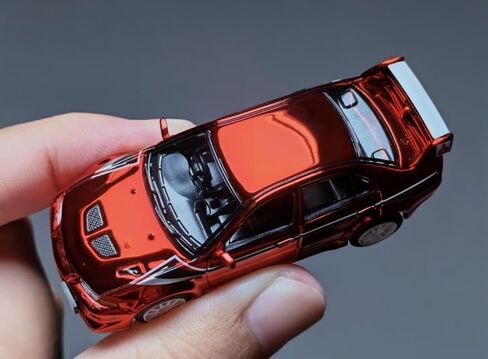 Diecast Collectibles Model Car Compatible with Mitsubishi Lancer Evolution VI TME Tommi Makinen Red Chrome HEC 2026 Event Car Limited Edition By Pop Race x Xcartoys in Kuwait