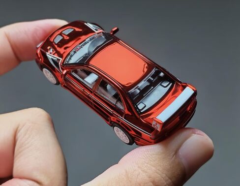 Diecast Collectibles Model Car Compatible with Mitsubishi Lancer Evolution VI TME Tommi Makinen Red Chrome HEC 2026 Event Car Limited Edition By Pop Race x Xcartoys in Kuwait