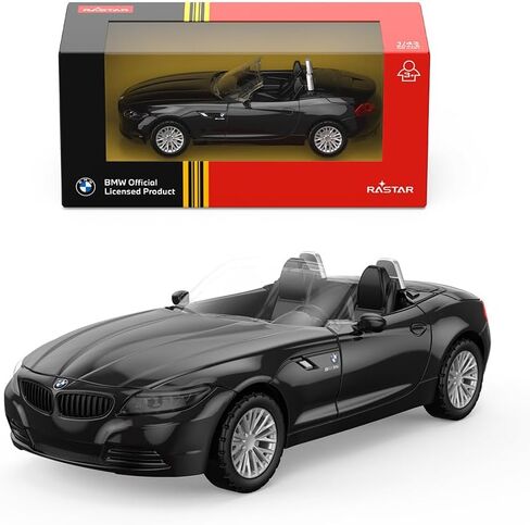 RASTAR 41400 1:43 لعبة سيارة معدنية مصبوبة لسيارة BMW Z4 مرخصة رسميًا مع عجلة مجانية - نموذج سيارة متين للعب والعرض - هدية مثالية لمحبي السيارات للأعمار من 3 سنوات فما فوق (أسود) in Kuwait
