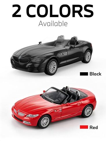 RASTAR 41400 1:43 لعبة سيارة معدنية مصبوبة لسيارة BMW Z4 مرخصة رسميًا مع عجلة مجانية - نموذج سيارة متين للعب والعرض - هدية مثالية لمحبي السيارات للأعمار من 3 سنوات فما فوق (أسود) in Kuwait