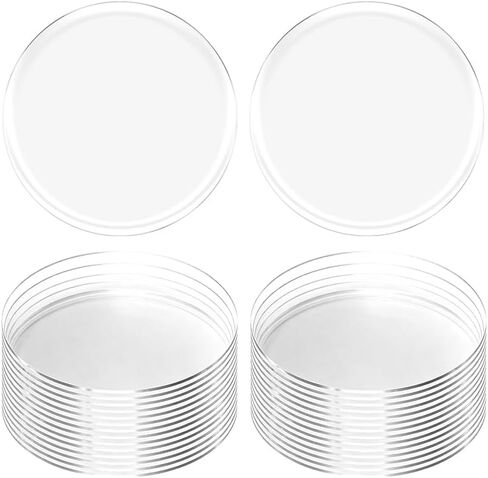 30 Piece Set of 50mm Transparent Circular Acrylic Discs, Made of High Transparency Material that is Smooth and Flat, Suitable for Hand Drawn Graffiti, DIY Decoration, and Handmade Production. in Saudi Arabia