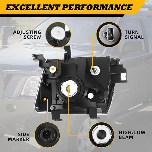 Halogen Headlight Compatible with Xterra 2005-2015 Headlamp Driver & Passenger Side 26010EA025 26060EA025 Left and Right in Kuwait