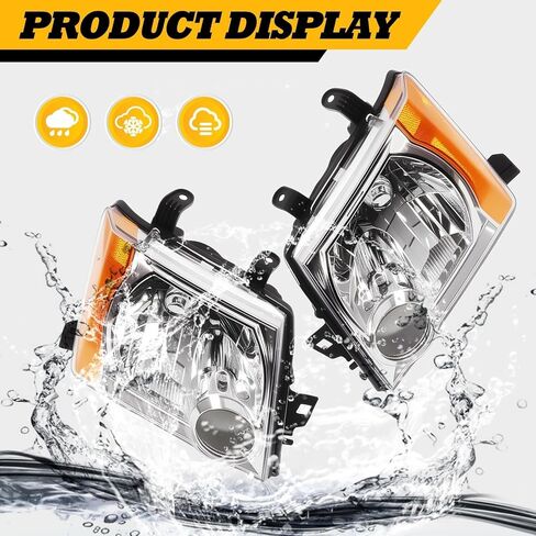 Halogen Headlight Compatible with Xterra 2005-2015 Headlamp Driver & Passenger Side 26010EA025 26060EA025 Left and Right in Kuwait