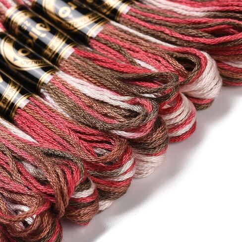 10 Skeins 0.5mm Light Coral Embroidery Floss 6 Ply Polyester Cross Stitch Threads Friendship Bracelets Floss Crafts Floss 8.75 Yards(8m)/Skein in Kuwait