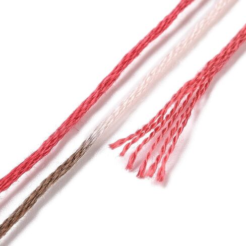 10 Skeins 0.5mm Light Coral Embroidery Floss 6 Ply Polyester Cross Stitch Threads Friendship Bracelets Floss Crafts Floss 8.75 Yards(8m)/Skein in Kuwait