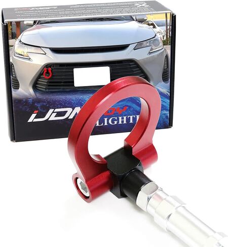 iJDMTOY حلقة خطاف سحب بنمط سباق المسار الأحمر متوافقة مع 2014-2016 Scion tC، مصنوعة من الألومنيوم خفيف الوزن in Kuwait