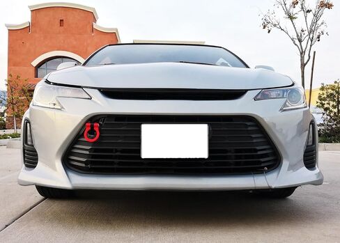 iJDMTOY حلقة خطاف سحب بنمط سباق المسار الأحمر متوافقة مع 2014-2016 Scion tC، مصنوعة من الألومنيوم خفيف الوزن in Kuwait