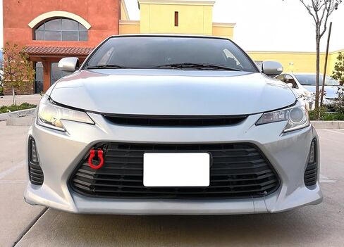 iJDMTOY حلقة خطاف سحب بنمط سباق المسار الأحمر متوافقة مع 2014-2016 Scion tC، مصنوعة من الألومنيوم خفيف الوزن in Kuwait