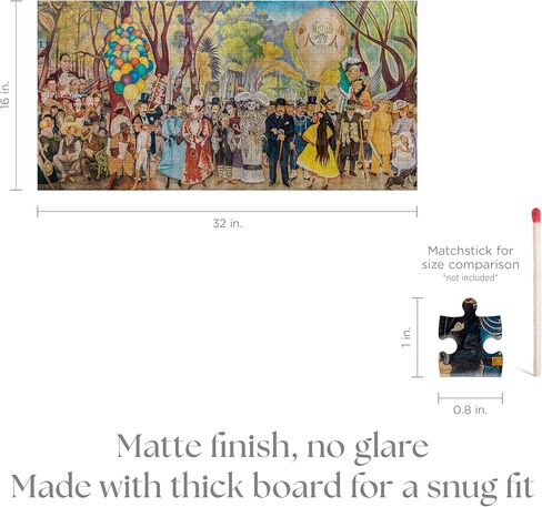 Pomegranate 1000-Piece Jigsaw Puzzle for Adults, Diego Rivera's Dream of a Sunday Afternoon in Alameda Park, Matte Finish, Snug Fit in Saudi Arabia