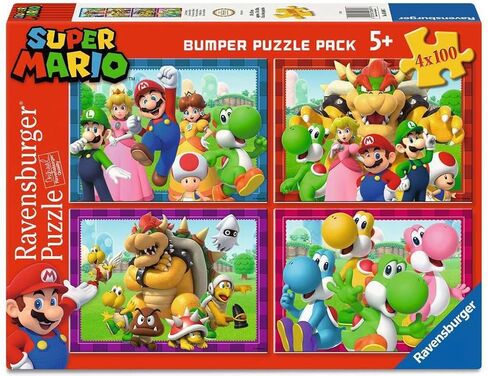 Children's Puzzle 4 x 100 pieces - Nintendo Super Mario - Time for Mario in Kuwait