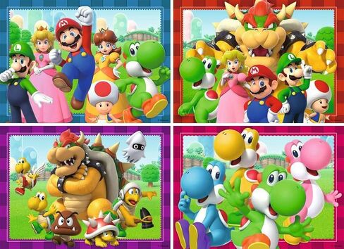 Children's Puzzle 4 x 100 pieces - Nintendo Super Mario - Time for Mario in Kuwait