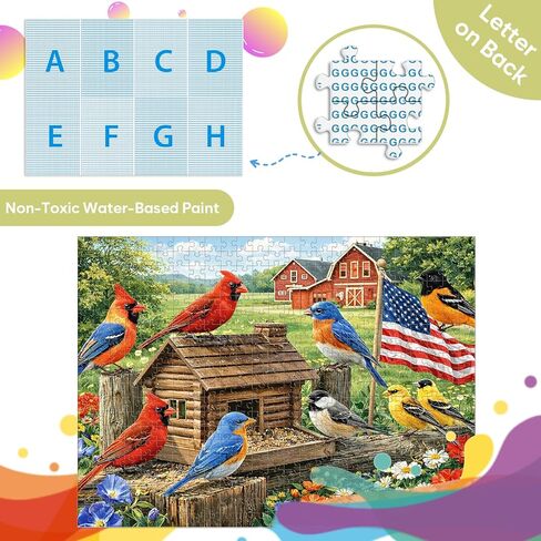 500 Pieces Puzzle for Adults, Birds Scenic Puzzle, Americana Patriotic Puzzles, Animals Jigsaw Puzzles 500 Pieces, Challenging Game Home Decor Birthday Party Gift Toy for Teens Seniors 20.5 * 15 in in Saudi Arabia