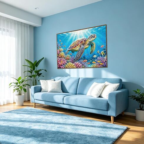 Sea Turtle Jigsaw Puzzles for Adults 1000 Pieces, Colorful Ocean Animal 1000 Piece Puzzle for Adults, Fun Hard Difficult Challenging Jigsaw Puzzles 1000 Pieces for Family Game Night Home Decor Gifts in Saudi Arabia
