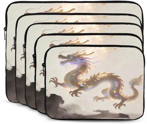 حافظة كمبيوتر محمول من Golden Chinese Dragon Ar حقيبة كمبيوتر محمول وحقيبة كمبيوتر لوحي وحقيبة حمل للعمل مقاس 10 بوصة in Kuwait