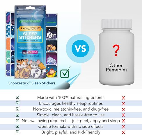 Sleep Stickers for Kids & Adults - 100 Travel Pack Aromatherapy Bedtime Stickers with Lavender, Sweet Orange & Cedarwood - Drug and Melatonin Free Stick-On Sleep Patches for Pillow, Clothing in Kuwait
