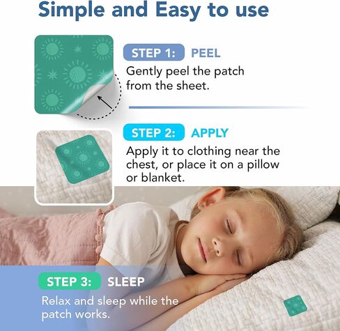 Sleep Stickers for Kids & Adults - 100 Travel Pack Aromatherapy Bedtime Stickers with Lavender, Sweet Orange & Cedarwood - Drug and Melatonin Free Stick-On Sleep Patches for Pillow, Clothing in Kuwait