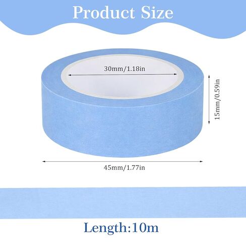 3 Rolls Light Blue Washi Tape, Washi Tape Solid Color Bulk Light Blue Pastel Tapes Decorative Craft Masking Tapes for Home, Office, Journaling, Scrapbooking, Planners, Books & DIY Arts Crafts in Saudi Arabia