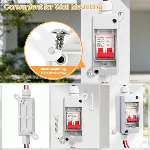 Solar Panel Disconnect Switch DC 500V Solar Circuit Breaker Box 32Amp IP65 Waterproof Miniature Circuit Breaker Solar PV Disconnect Switch Box Outdoor in Saudi Arabia