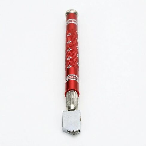 Glass Cutter Aluminum Alloy Handle Red 1pc Scoring Wheel Scribing Tool for Window Pane Mirror Mosaic Craft Straight Line Marking for Home Workshop Projects in Kuwait