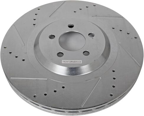 PowerStop - 15-20 دودج تشارجر أمامي يسار تطور مثقوب ودوار مشقوق (AR86002XL) in Saudi Arabia