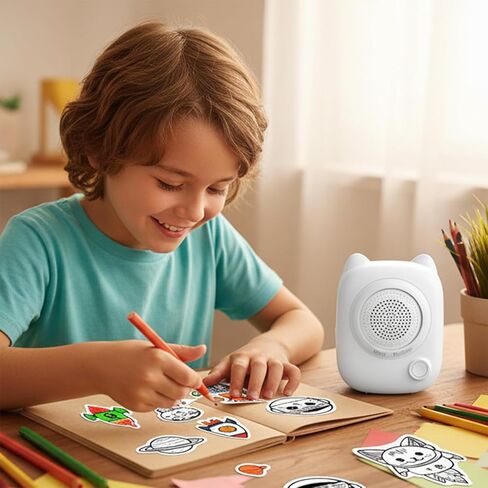AI Voice Thermal Sticker Printer for Kids, Portable Inkless Mini Sticker Maker Machine, Pocket Photo Printer for DIY Journaling, Study Notes, Coloring Pages & Gifts in Saudi Arabia