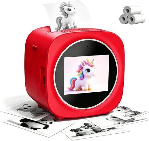 Usteetic Sticker Printer AI Voice-Powered Sticker Maker for Kids – Portable Thermal Inkless Sticker Maker Machine with 3 Paper Rolls–DIY Crafts, Creative Toy Gift for Boys Girls Ages 3+ in Saudi Arabia