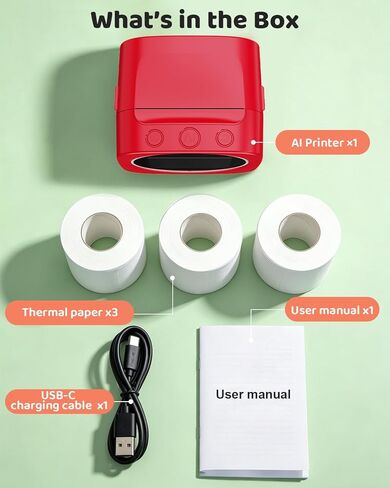 Usteetic Sticker Printer AI Voice-Powered Sticker Maker for Kids – Portable Thermal Inkless Sticker Maker Machine with 3 Paper Rolls–DIY Crafts, Creative Toy Gift for Boys Girls Ages 3+ in Saudi Arabia