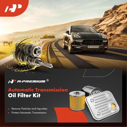 A-Premium Automatic Transmission Oil Filter with Spin-On Filter, Compatible with Ram 1500 2500 & Jeep Grand Cherokee, Liberty, Commander & Dodge Ram 3500, Durango, Dakota & Chrysler Aspen & Mitsubishi in Kuwait