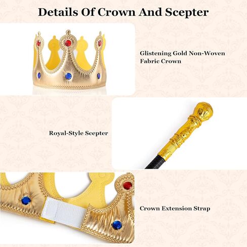King Costume For Boys Red Royal King’s Cloak with Crown And Scepter Set Luxurious Velvet Cape with Faux Fur Trim in Saudi Arabia
