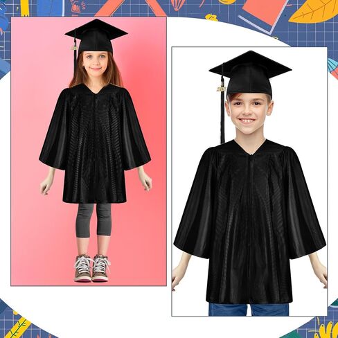 JATEBI 2026 Preschool Graduation Cap Gown Set Graduation Outfit with Tassel Cap Certificate for Boys Girls in Kuwait