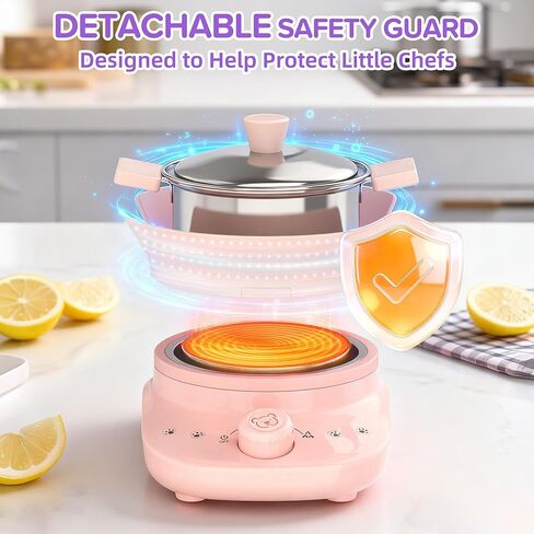 Kids Real Cooking Set with Mini Electric Stove, 45 PCS Montessori Mini Cooking Set with Safe Knife & Kitchen Tools, Cooking Set for Beginner Chef Ages 6-12 Boys & Girls in Saudi Arabia