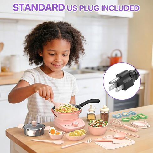 Kids Real Cooking Set with Mini Electric Stove, 45 PCS Montessori Mini Cooking Set with Safe Knife & Kitchen Tools, Cooking Set for Beginner Chef Ages 6-12 Boys & Girls in Saudi Arabia
