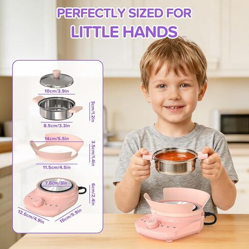 Kids Real Cooking Set with Mini Electric Stove, 45 PCS Montessori Mini Cooking Set with Safe Knife & Kitchen Tools, Cooking Set for Beginner Chef Ages 6-12 Boys & Girls in Saudi Arabia