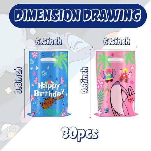 rabofly 30Pcs Cartoon Party Gift Bags, Birthday Decoration Gift Bags Cartoon Birthday Party Decorations in Saudi Arabia