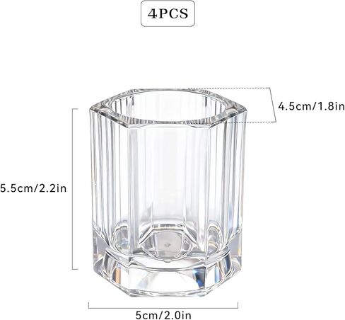 4 Pack Acrylic Toothpick Holder, Rhombus Decorative Dispenser for Cocktail Picks & Fruit Forks, Portable Table Toothpick Box, Clear in Saudi Arabia