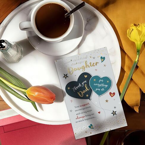 Happy Father's Day Card from Daughter, Heartfelt Father's Day Card for Dad, Dad Fathers Day Gift from Daughter in Kuwait