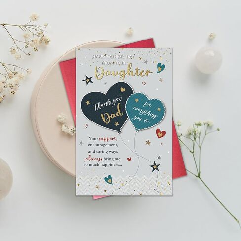 Happy Father's Day Card from Daughter, Heartfelt Father's Day Card for Dad, Dad Fathers Day Gift from Daughter in Kuwait