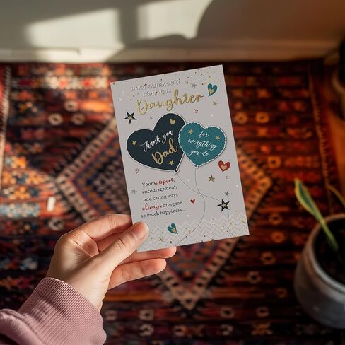 Happy Father's Day Card from Daughter, Heartfelt Father's Day Card for Dad, Dad Fathers Day Gift from Daughter in Kuwait