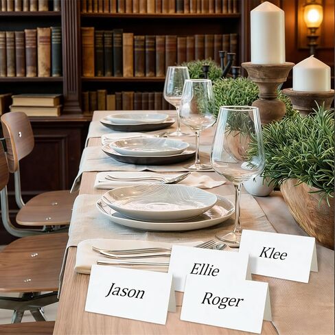 100-Pack Premium Place Cards, 3.5" x 2" Thick Cardstock – Blank Fillable Name Cards for Table Setting, Wedding Seating, Banquet & Dinner Parties in Saudi Arabia