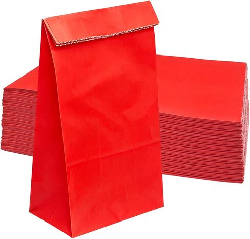 100 Pack Thank You Paper Treat Bags Flat Kraft Cookie Favor Bag for Candy Snack Bakery Wedding Party Gift Bags(5''X7'') in Saudi Arabia