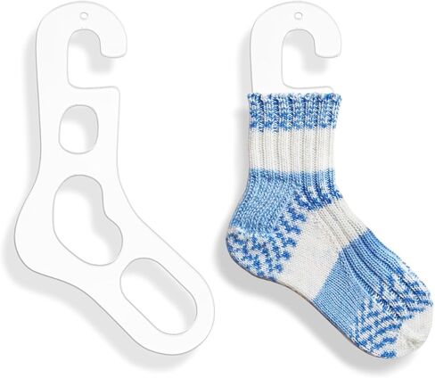 Autumnswan 2Pcs Acrylic Sock Blockers for DIY Crochet Socks, Knitting Sock Ruler Stocking Blockers for Beginners, Socking Stretchers for Handmade Sock Crafting (Transparent) in Saudi Arabia