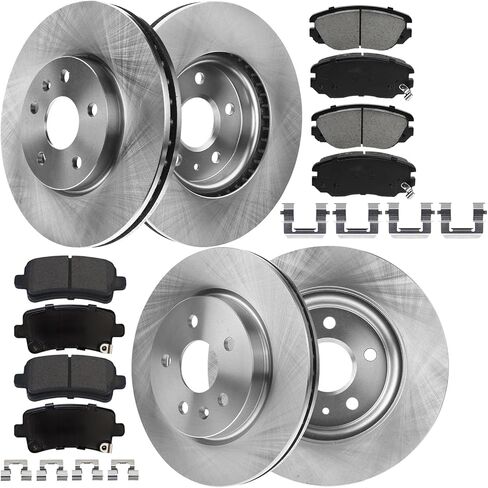 AUTOCLUB 12.64" Front and 12.4" Rear Brake Kit, for 2014 2015 2016 2017 2018 2019 2020 Chevy Impala Brake Pads and Rotors, for Chevrolet Malibu, Buick Regal LaCrosse Brakes, Ceramic Replacement in Saudi Arabia