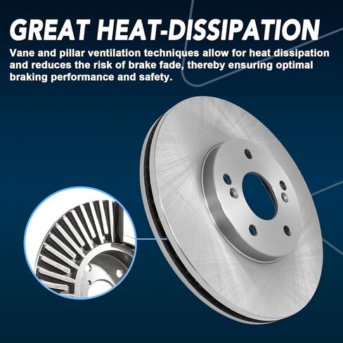 AUTOCLUB 12.64" Front and 12.4" Rear Brake Kit, for 2014 2015 2016 2017 2018 2019 2020 Chevy Impala Brake Pads and Rotors, for Chevrolet Malibu, Buick Regal LaCrosse Brakes, Ceramic Replacement in Saudi Arabia