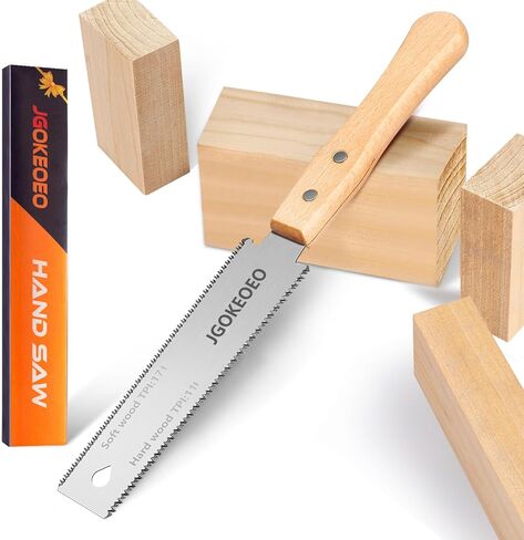 Japanese Hand Saw, 6 Inch Double Edge Flush Cut Saw, SK5 Double Flexible Blade 17/11 TPI Comfortable Hand Wood Handle, Precise and Lightweight Cutting, for Woodworking and Garden Trim in Kuwait