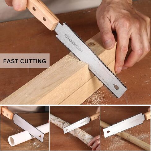 Japanese Hand Saw, 6 Inch Double Edge Flush Cut Saw, SK5 Double Flexible Blade 17/11 TPI Comfortable Hand Wood Handle, Precise and Lightweight Cutting, for Woodworking and Garden Trim in Kuwait