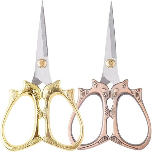 2Pcs Embroidery Scissors Stainless Steel Small Sewing Scissors Detail Shears All Purpose Crochet Accessories for Threading Needlework Yarn Sewing Cross Stitching Crafts Handmade DIY in Saudi Arabia