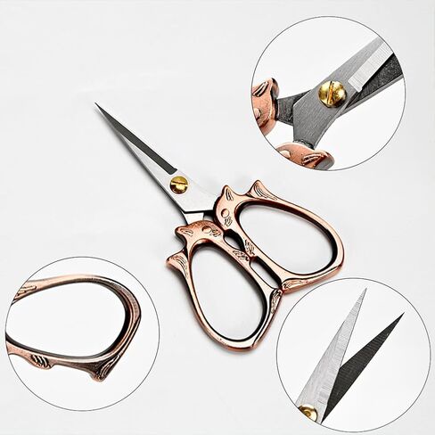 2Pcs Embroidery Scissors Stainless Steel Small Sewing Scissors Detail Shears All Purpose Crochet Accessories for Threading Needlework Yarn Sewing Cross Stitching Crafts Handmade DIY in Saudi Arabia